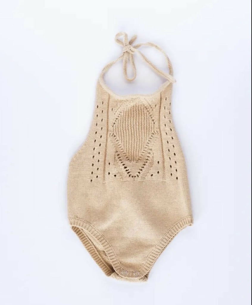 Haven Crochet Bodysuit, Beige